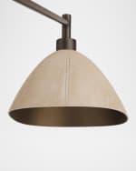 Image 5 of 6: Arteriors Inlet 53" 6-Light Leather Chandelier