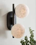 Image 2 of 6: Arteriors Julie 14" Adjustable 2-Light Sconce