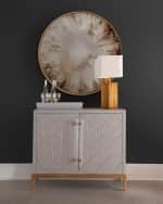 Image 2 of 3: Katherine Noble by BMC Hovland Antiqued Wall Mirror, 36" Round