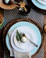 Image 2 of 2: Vietri Lastra Aqua Dinner Plate