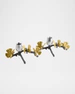Image 3 of 5: Michael Aram Butterfly Ginkgo Candleholders Low S/2
