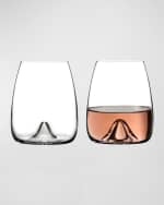 Image 2 of 3: Waterford Crystal Elegance Stemless Wine Glasses, Set of 2