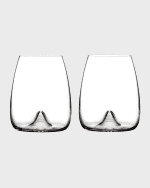 Image 1 of 3: Waterford Crystal Elegance Stemless Wine Glasses, Set of 2