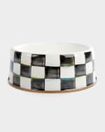Image 1 of 2: MacKenzie-Childs Courtly Check Large Dog Bowl