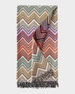 Image 1 of 2: Missoni Home Perseo Zigzag Wool/Cashmere Throw, 51" x 75"