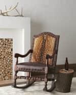 Image 2 of 4: Old Hickory Tannery Jefferson Leather Rocking Chair