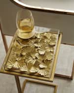 Image 3 of 5: Tommy Mitchell Gilded Gingko Cocktail Table