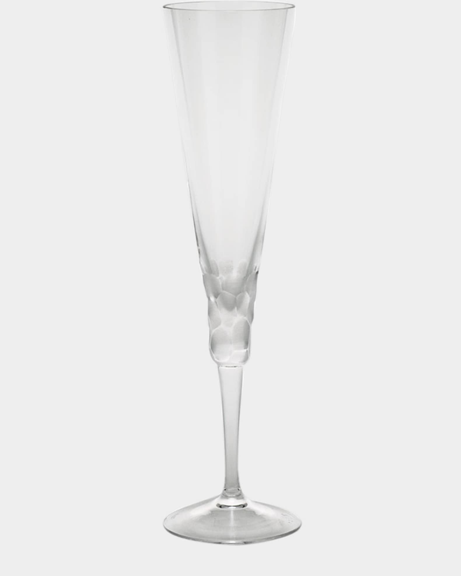 Pebbled Glass Stemless Champagne Flute