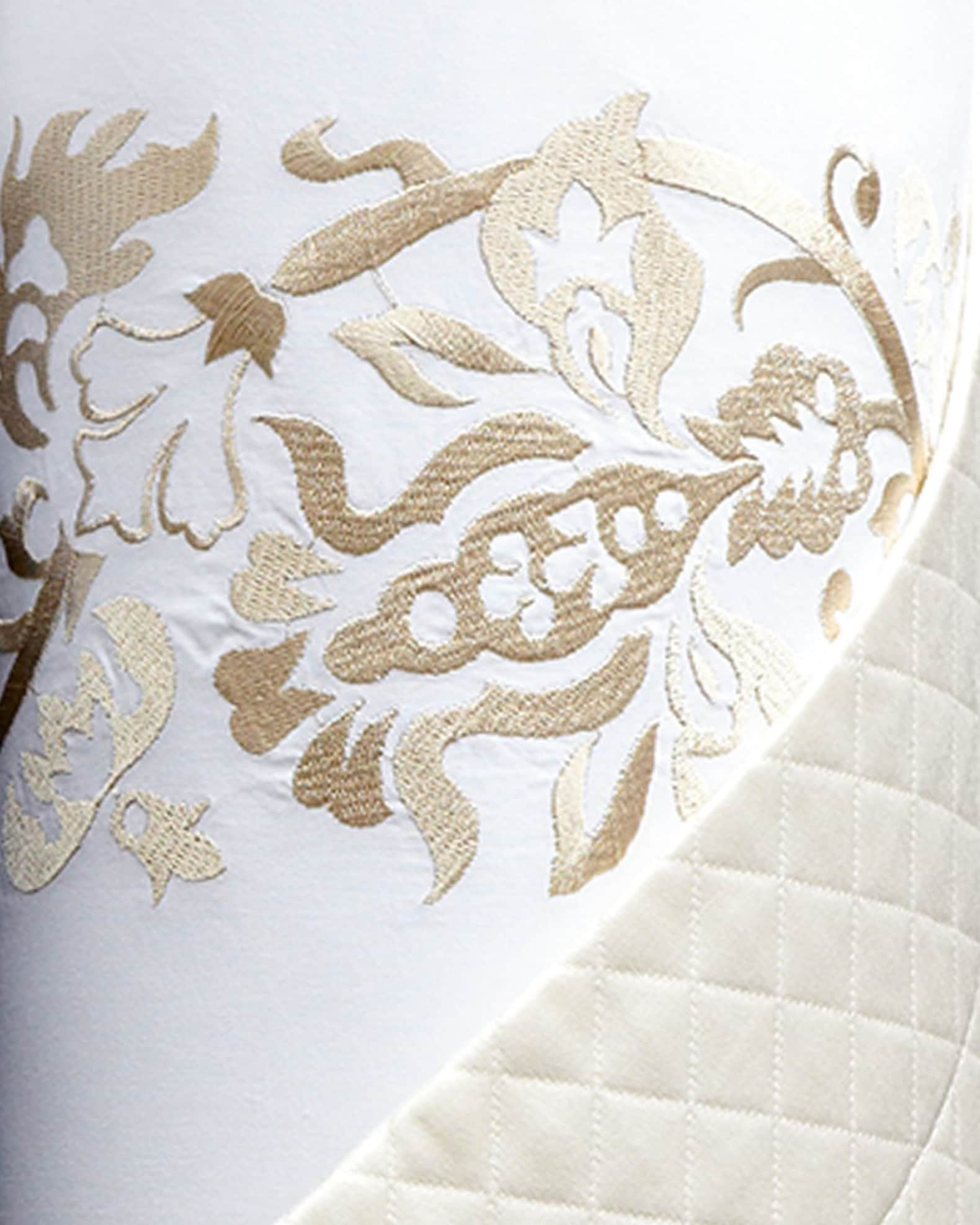 Sferra Full/Queen Plumes Embroidered Duvet Cover