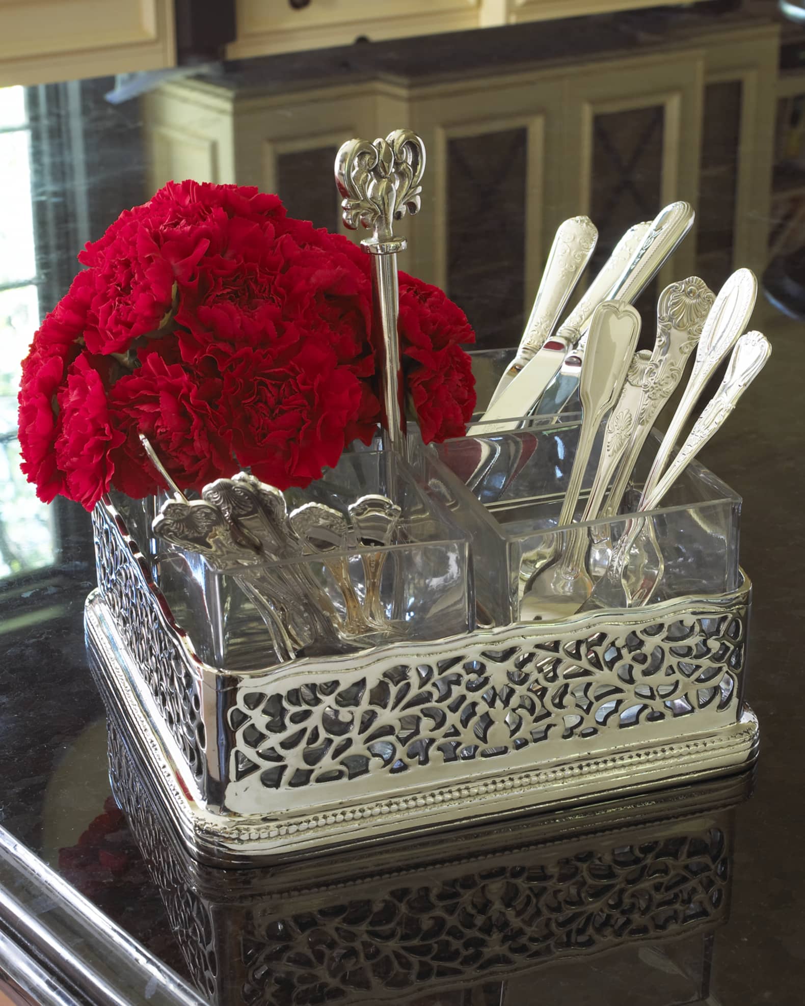 Godinger Pierced Flatware Caddy Horchow