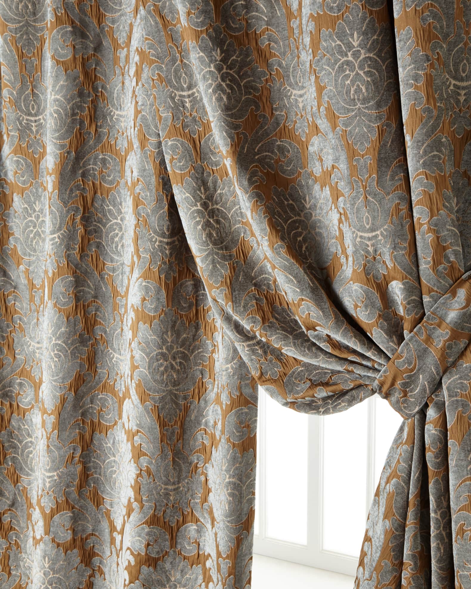 Damask curtains top