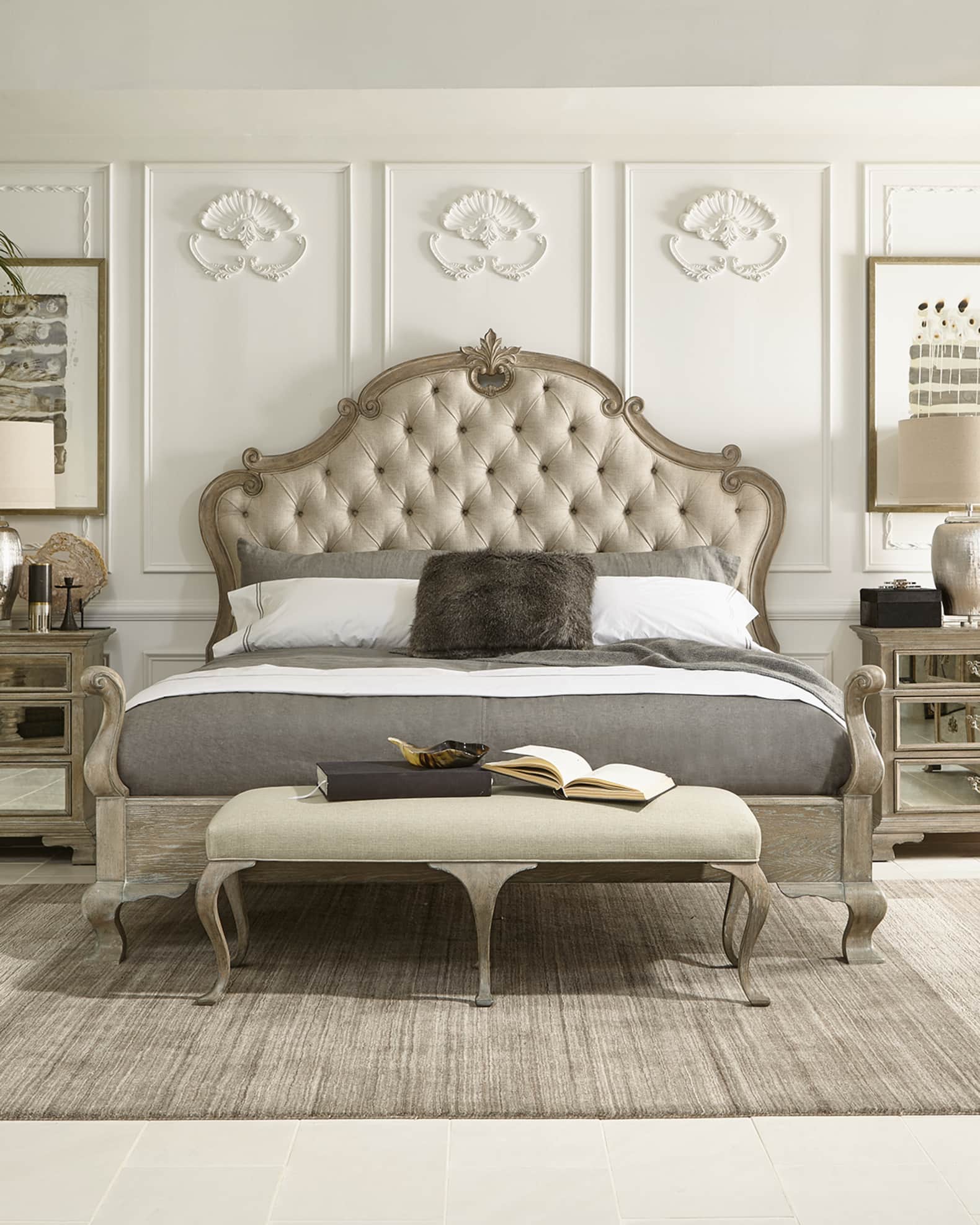 Tufted king sales bed