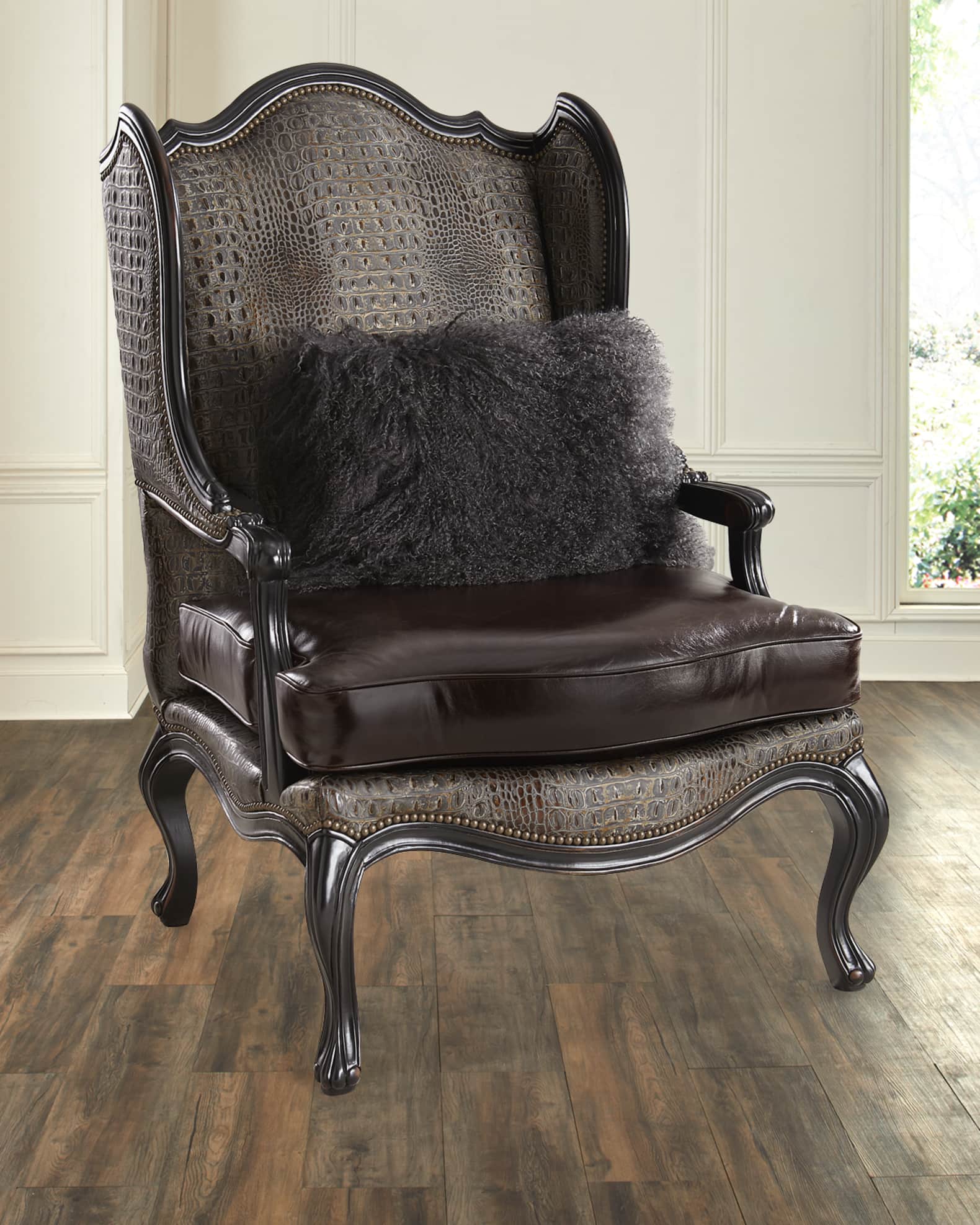 Massoud wingback chair clearance