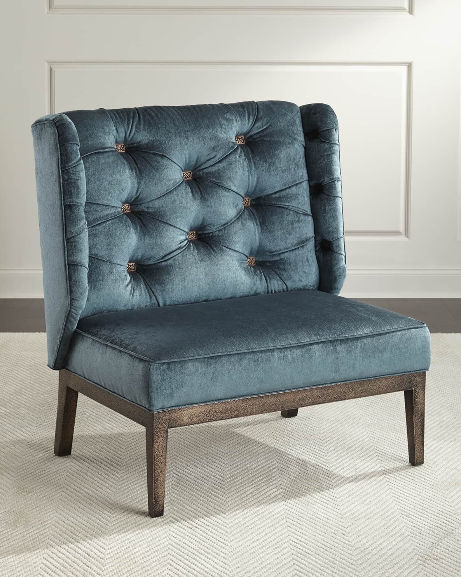 Teal discount tufted chair