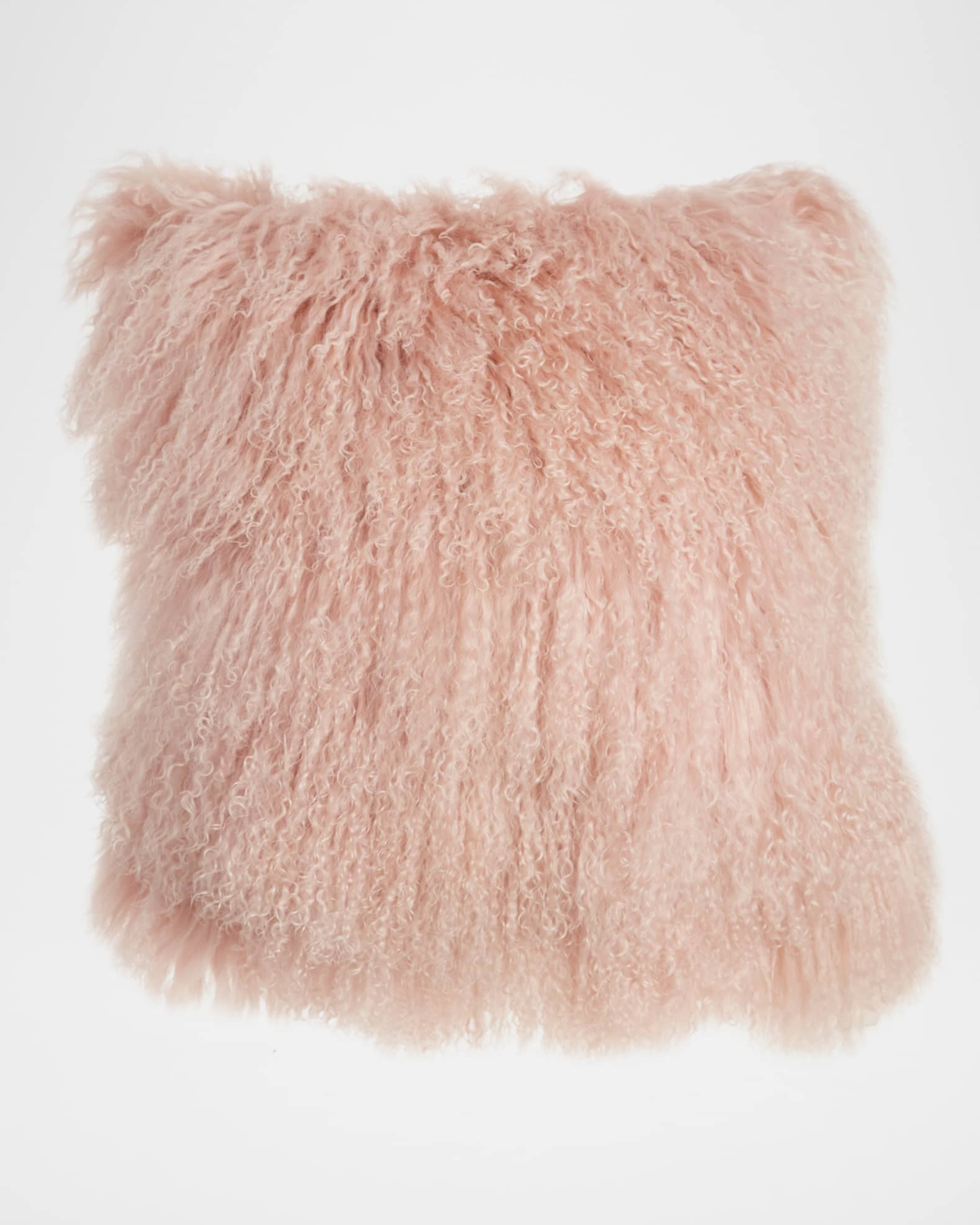 Massoud Blush Tibetan Lamb Pillow | Horchow