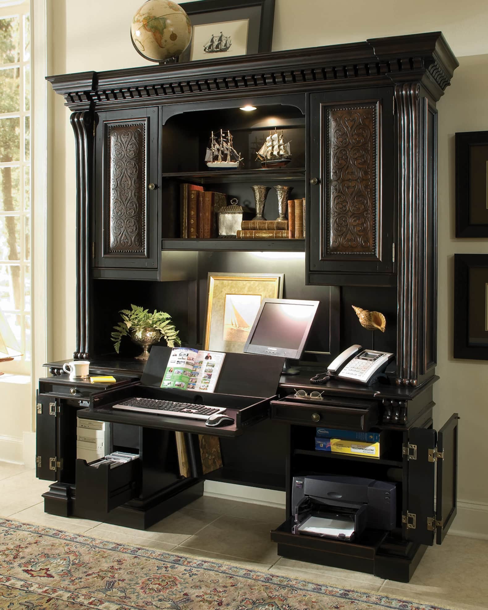 Hooker desk and hutch hot sale