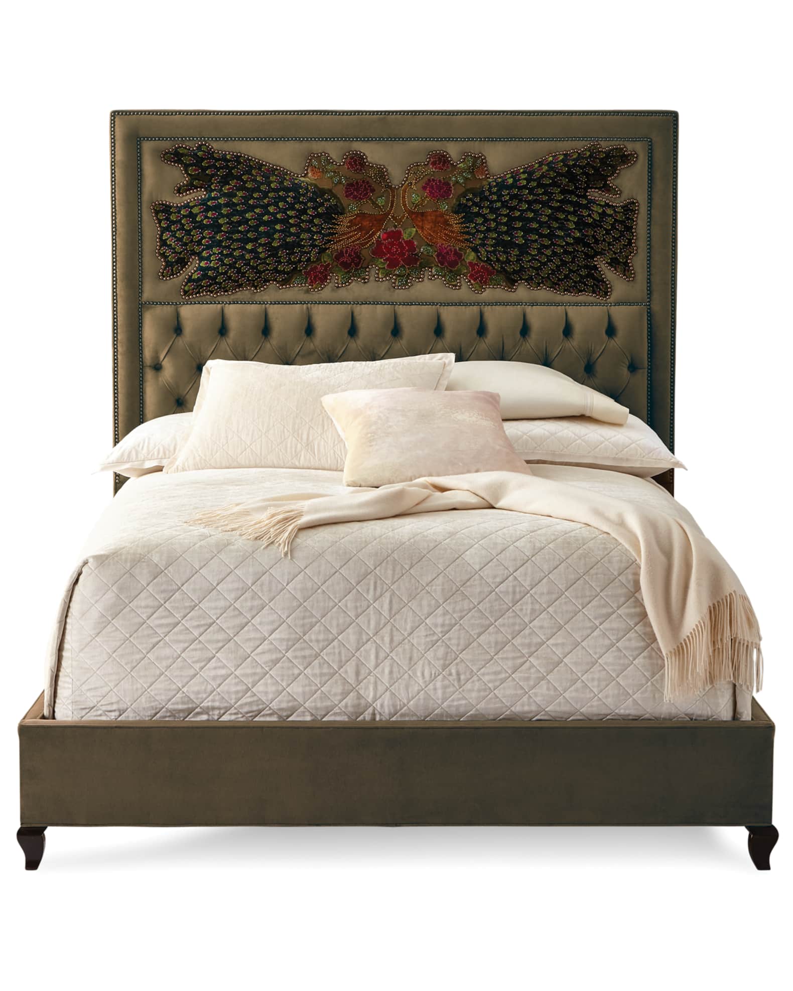 Peacock headboard deals queen