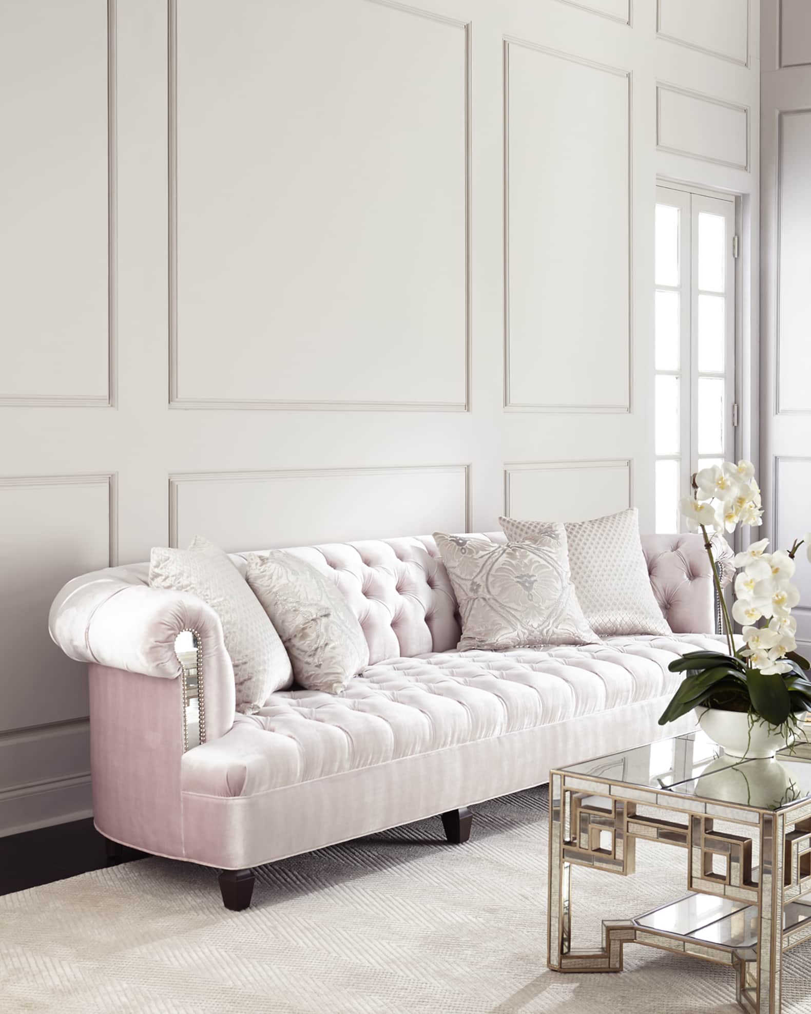 Tufted couch sale