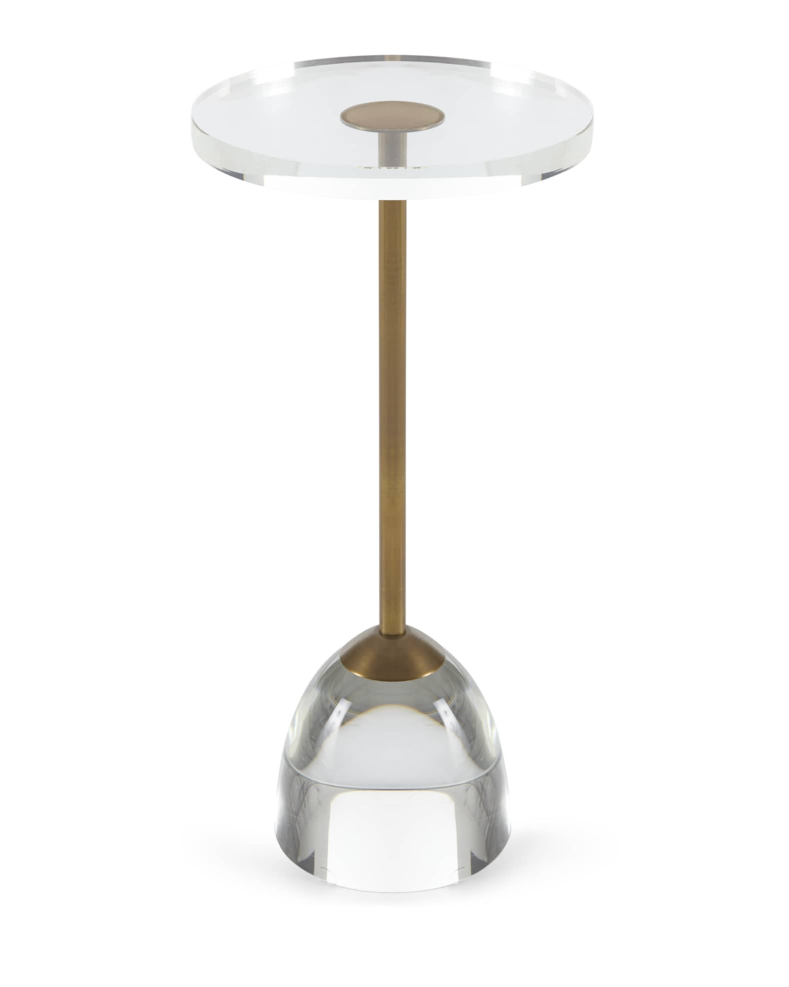 Acrylic brass on sale coffee table