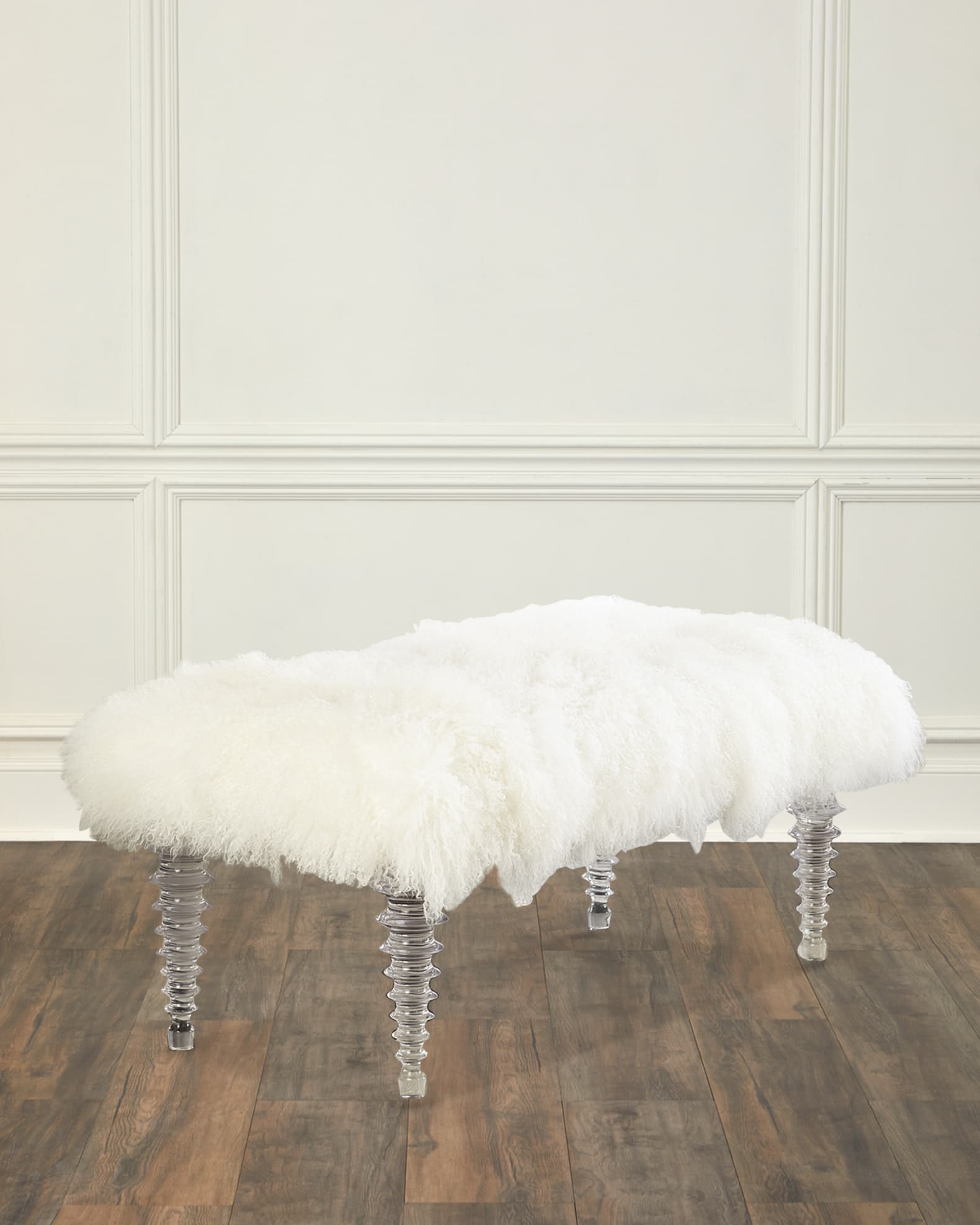 Sheepskin bench online