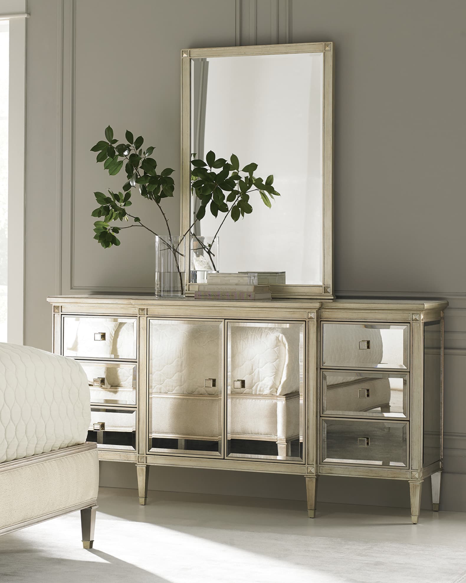 Caracole Emilee Antiqued Mirrored Dresser