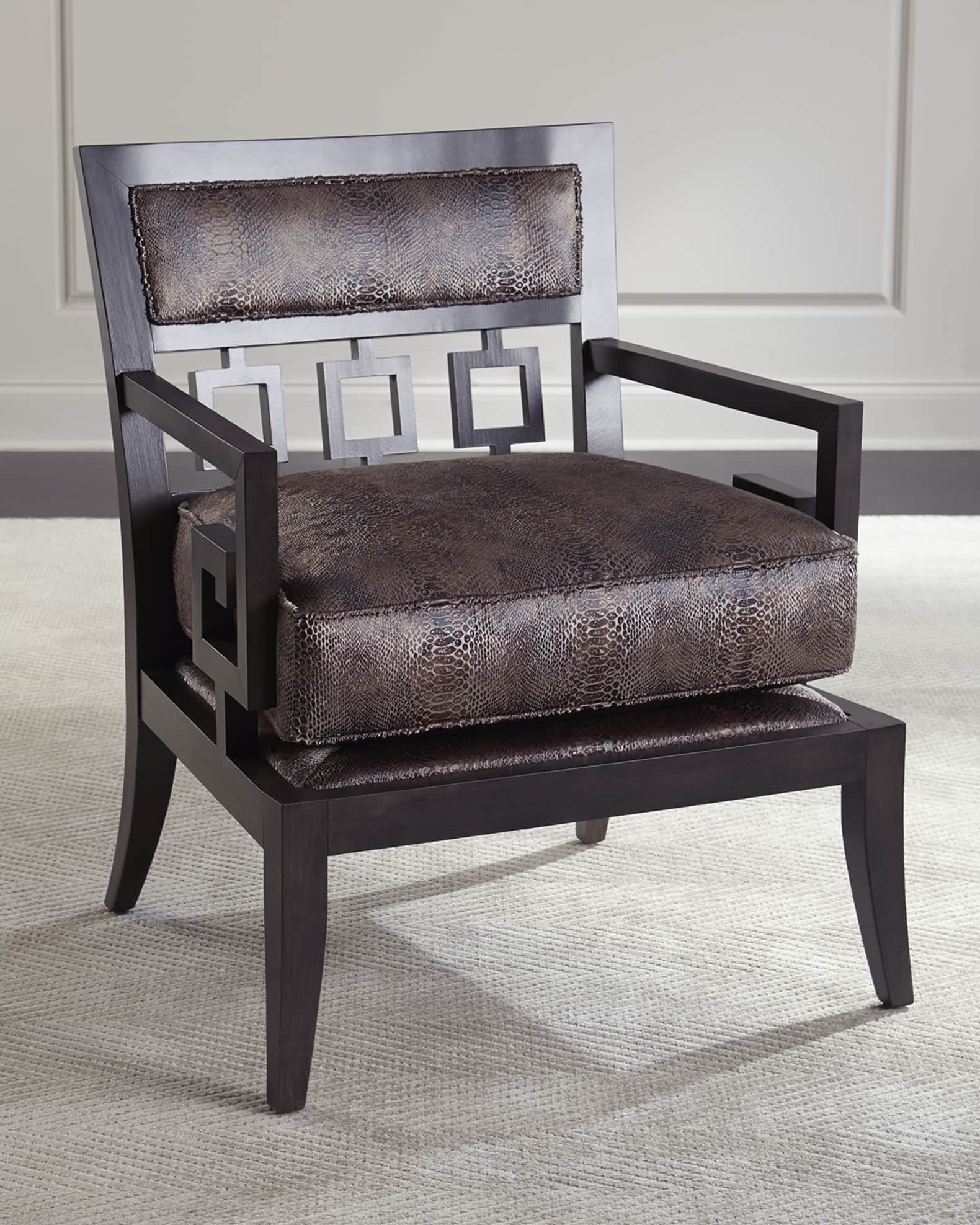 Greek key accent chair outlet
