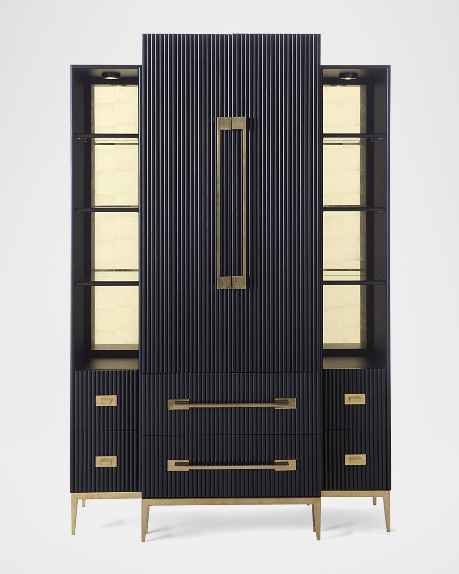 John-Richard Collection Ebony Satin Tall Cabinet