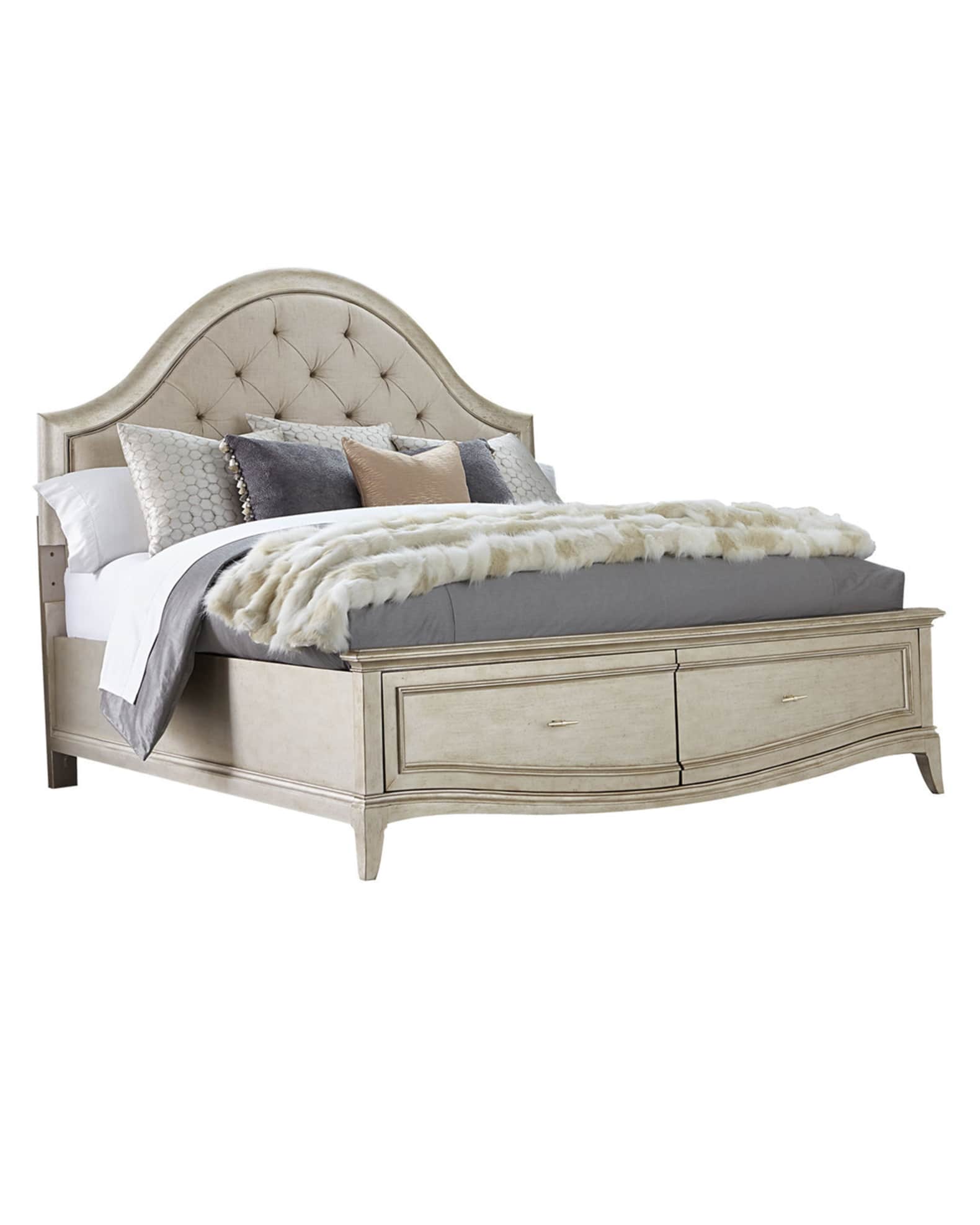 A.R.T. Furniture Montane Tufted King Bed with Drawers Horchow