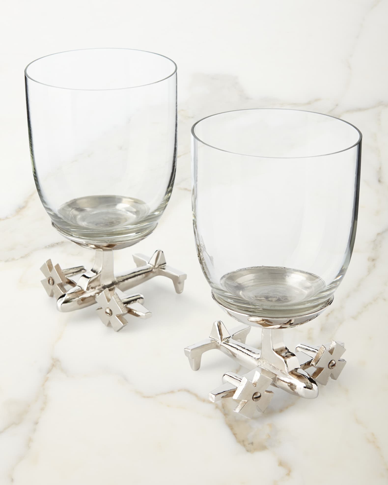 Godinger Airplane Wine Glasses, Set of 2 | Horchow