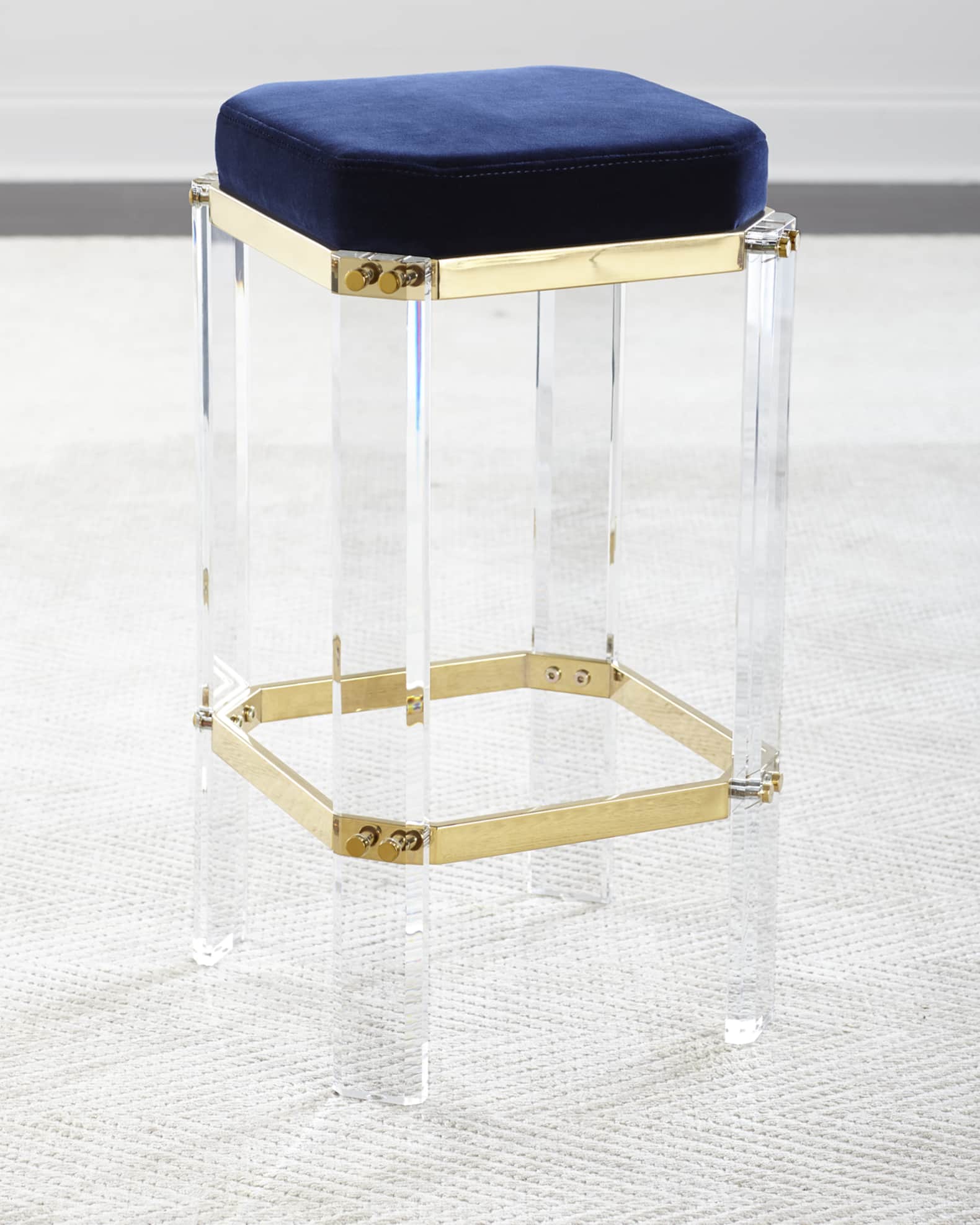 Blue acrylic bar stools store