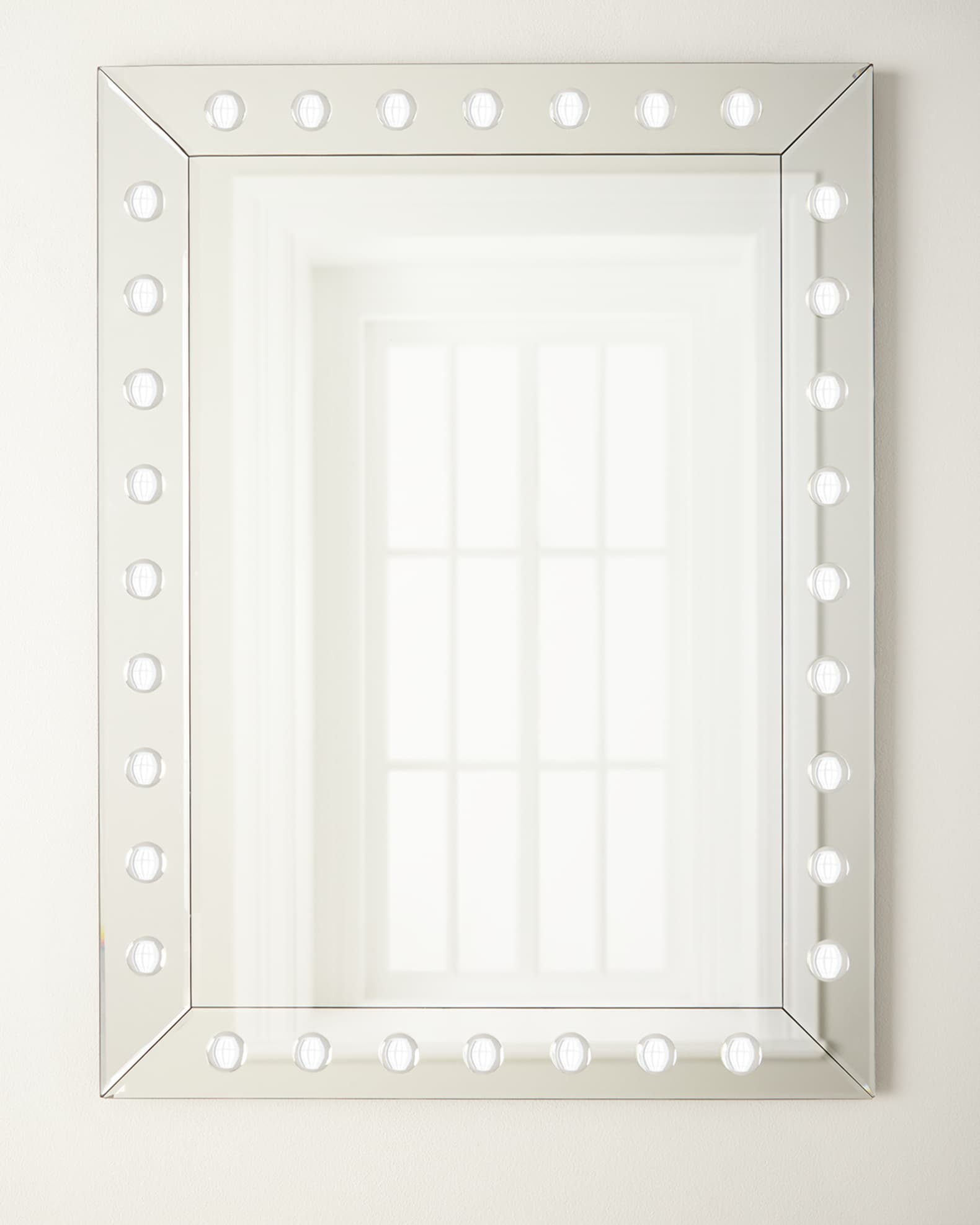 Rectangle Mirror with Acrylic Knobs