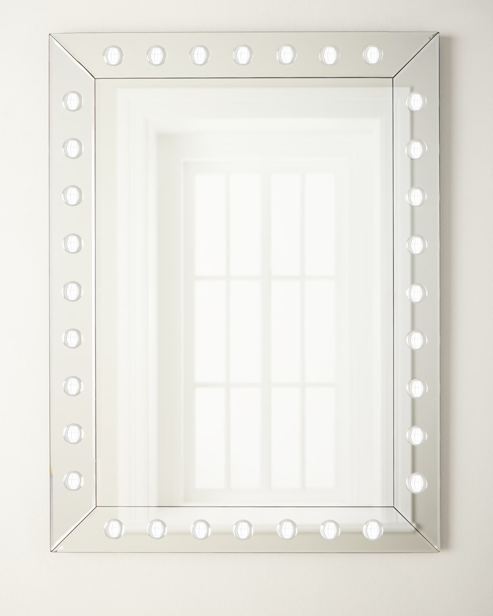 Rectangle Mirror with Acrylic Knobs Horchow