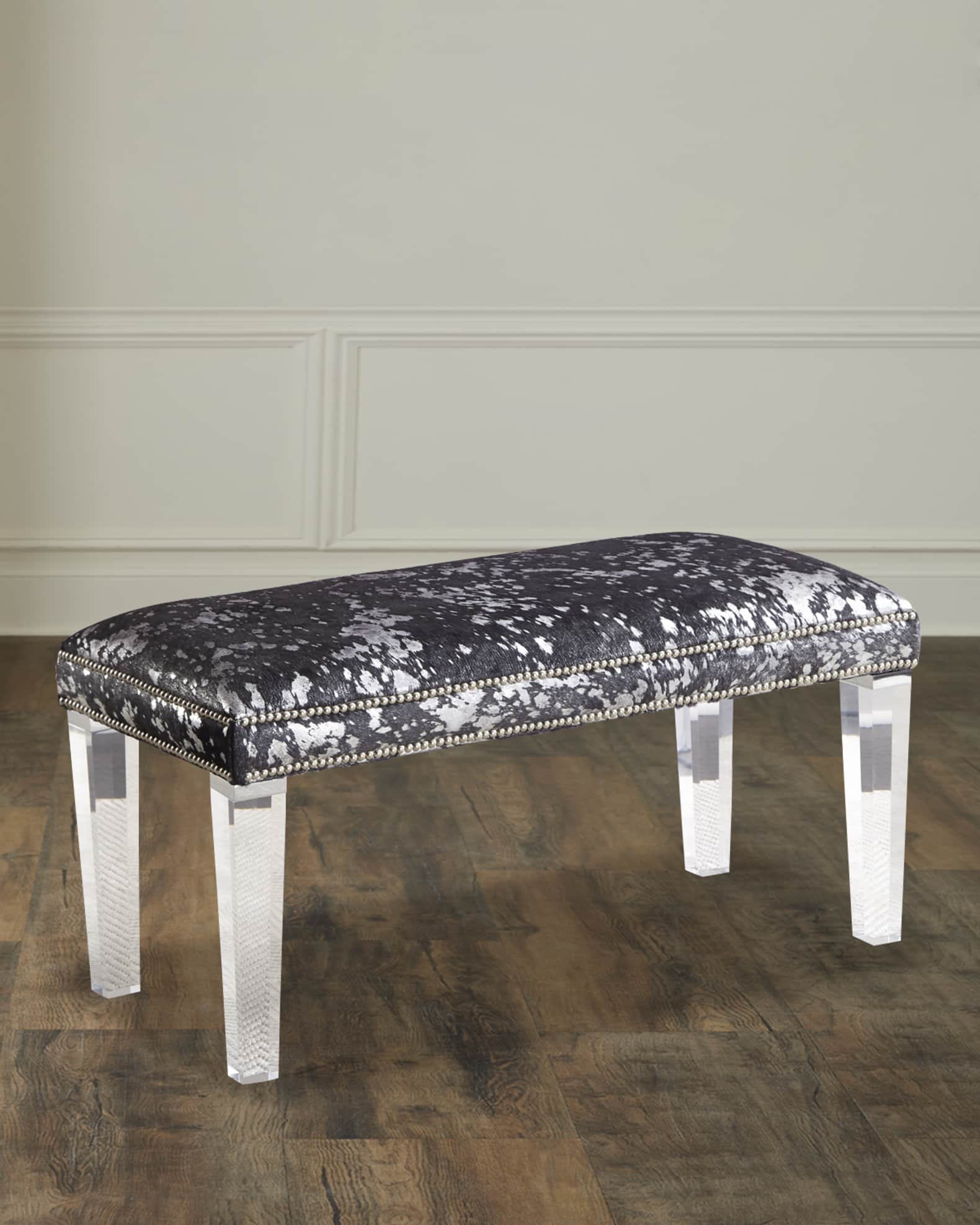 Massoud Kofi Hair On Hide Bench, 60"