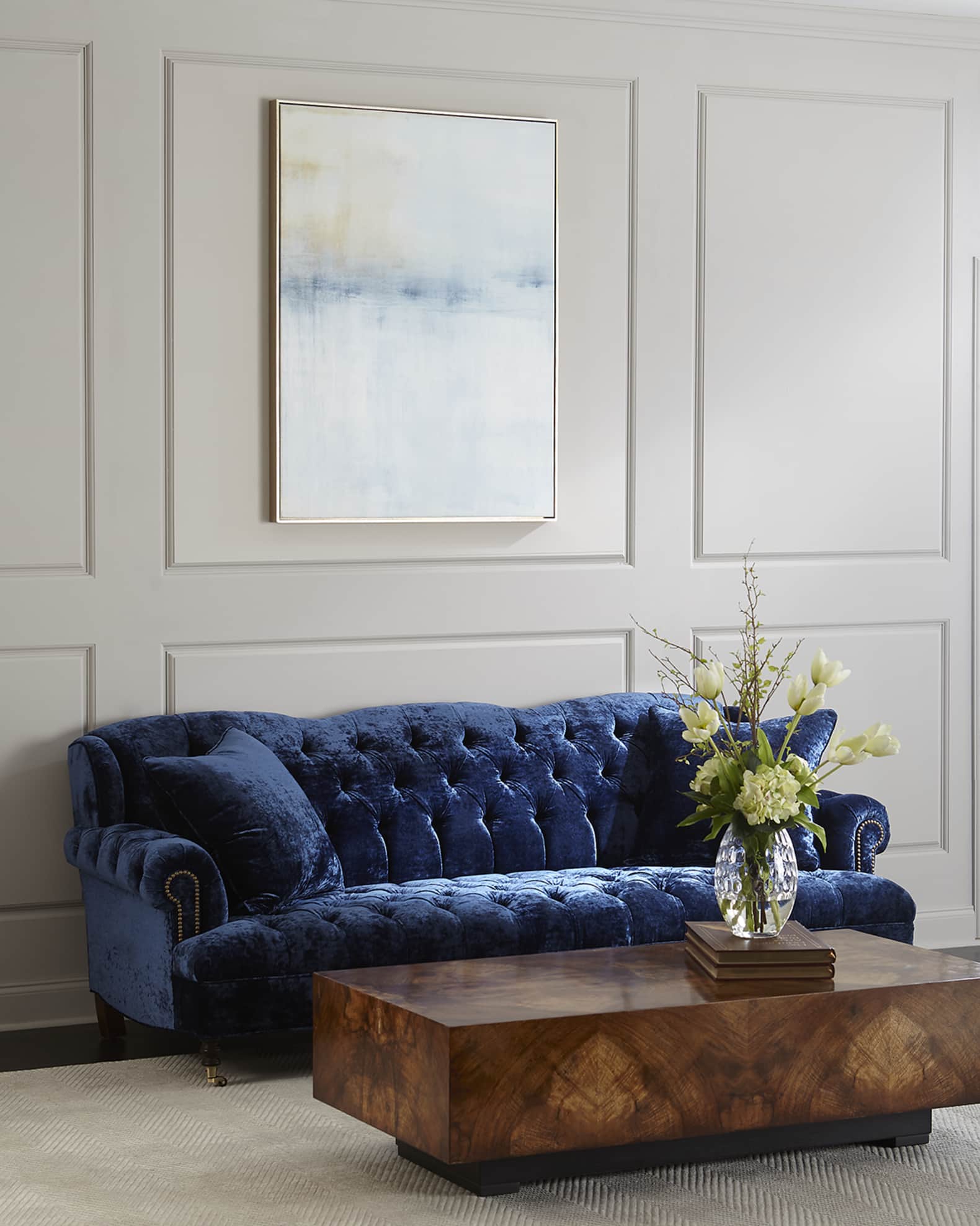 Haute House Divine Tufted Crushed Velvet Sofa 77