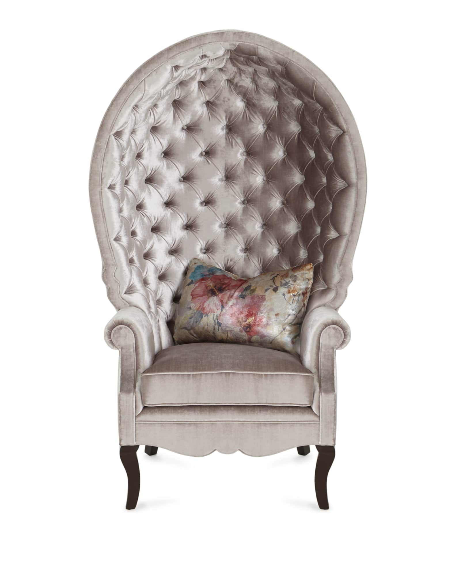 Pink tufted chair shop