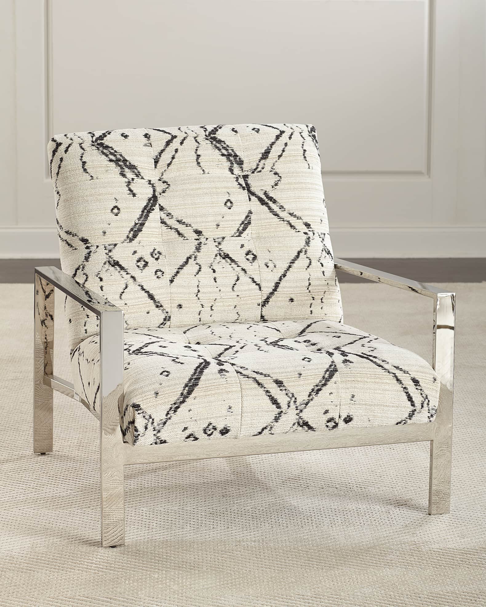 Chrome accent chair sales