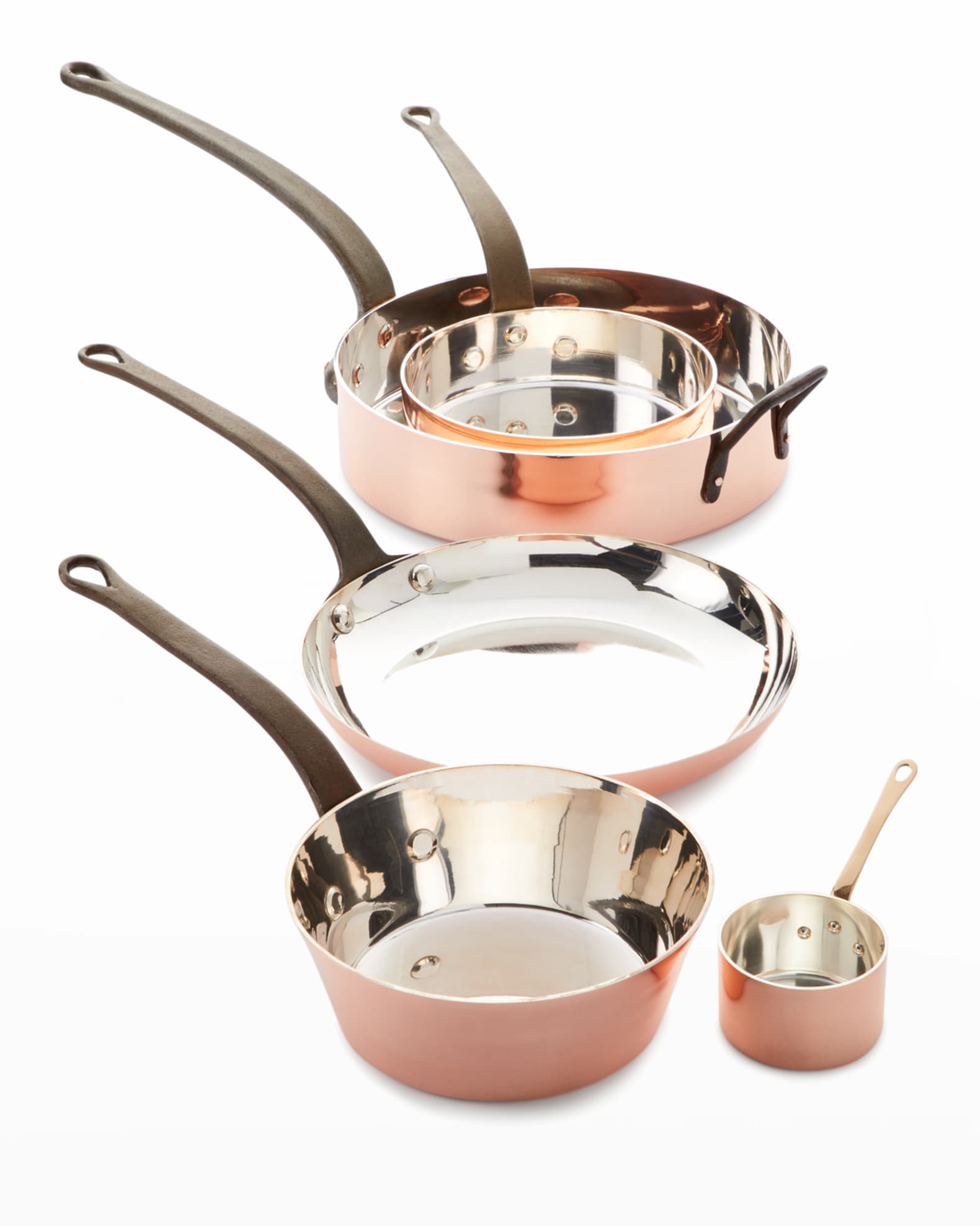 Duparquet Copper Cookware Solid Copper SilverLined Pans, Set of 5 Horchow