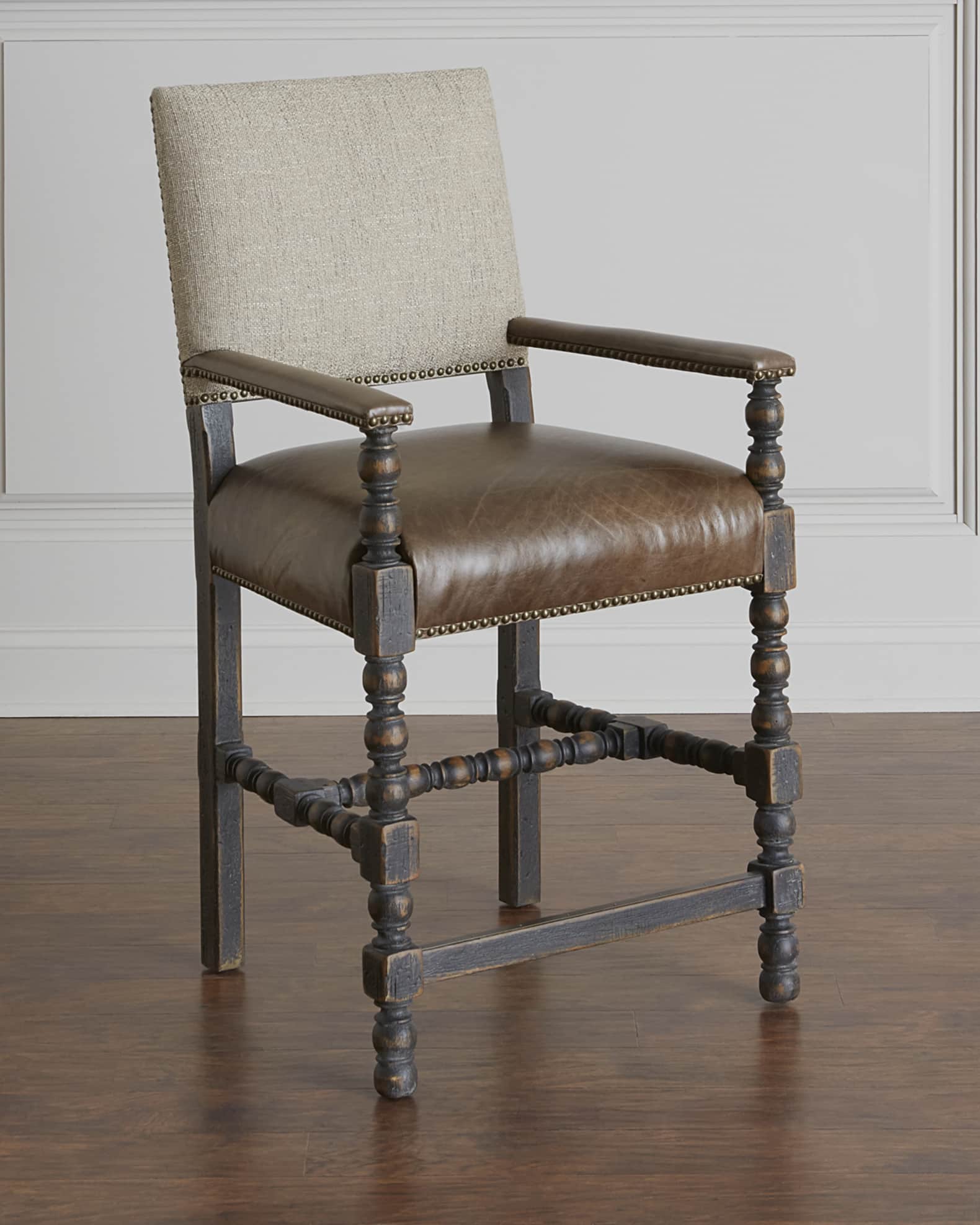 Hooker Furniture Casella Leather Counter Stool