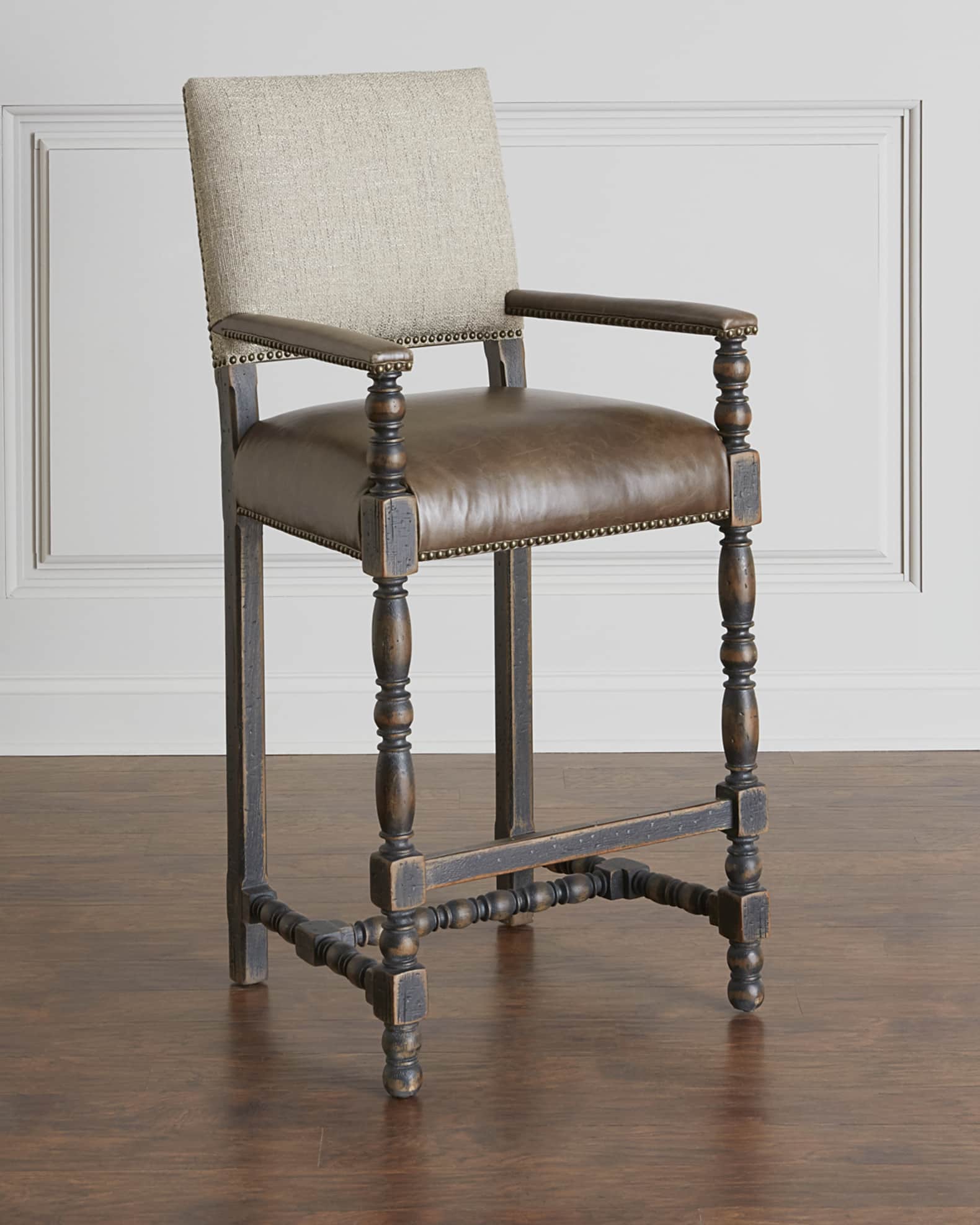 Leather farmhouse clearance bar stools