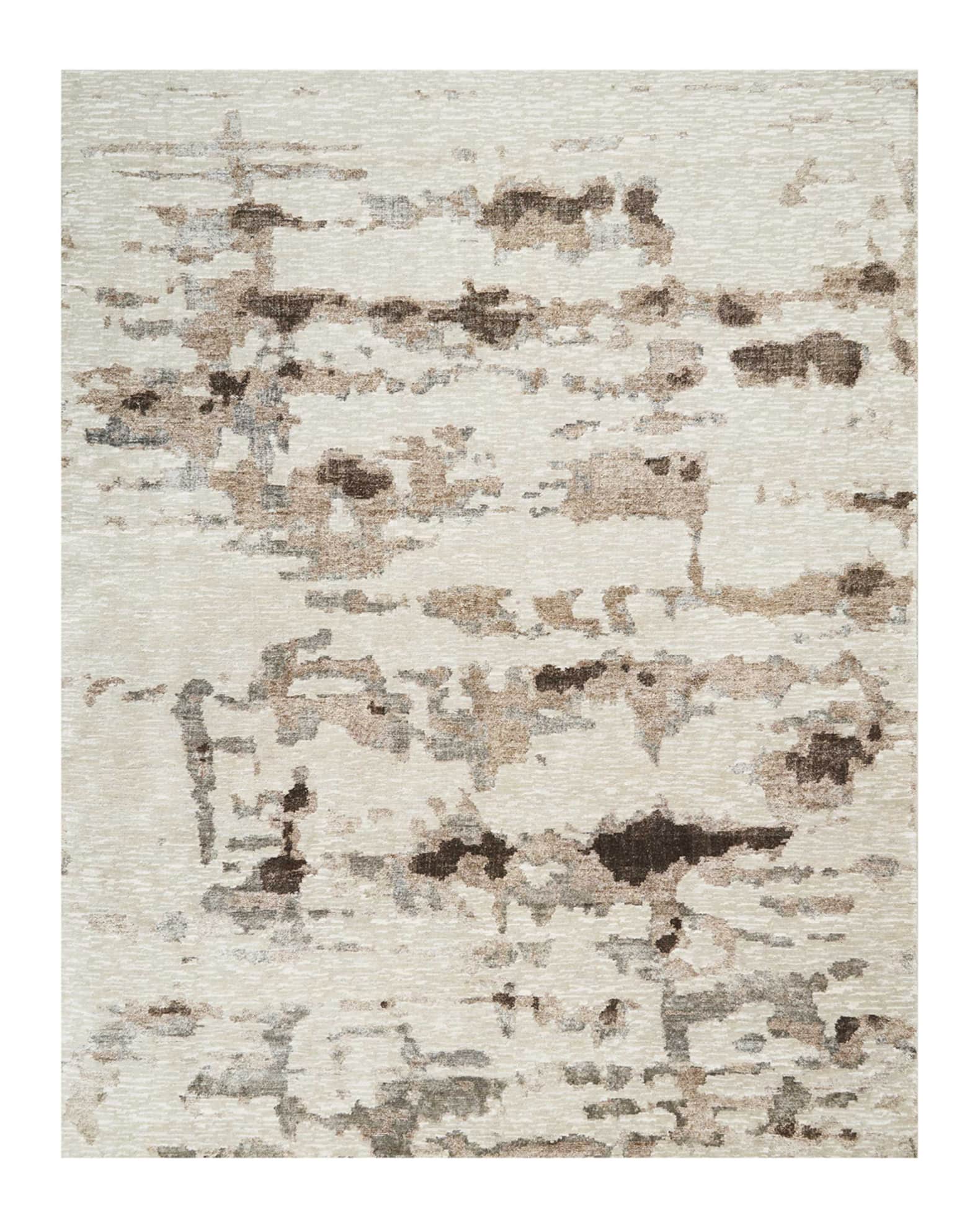 Christopher Guy Aquarelle Natural Truffle Hand-Knotted Rug, 10' x 14'