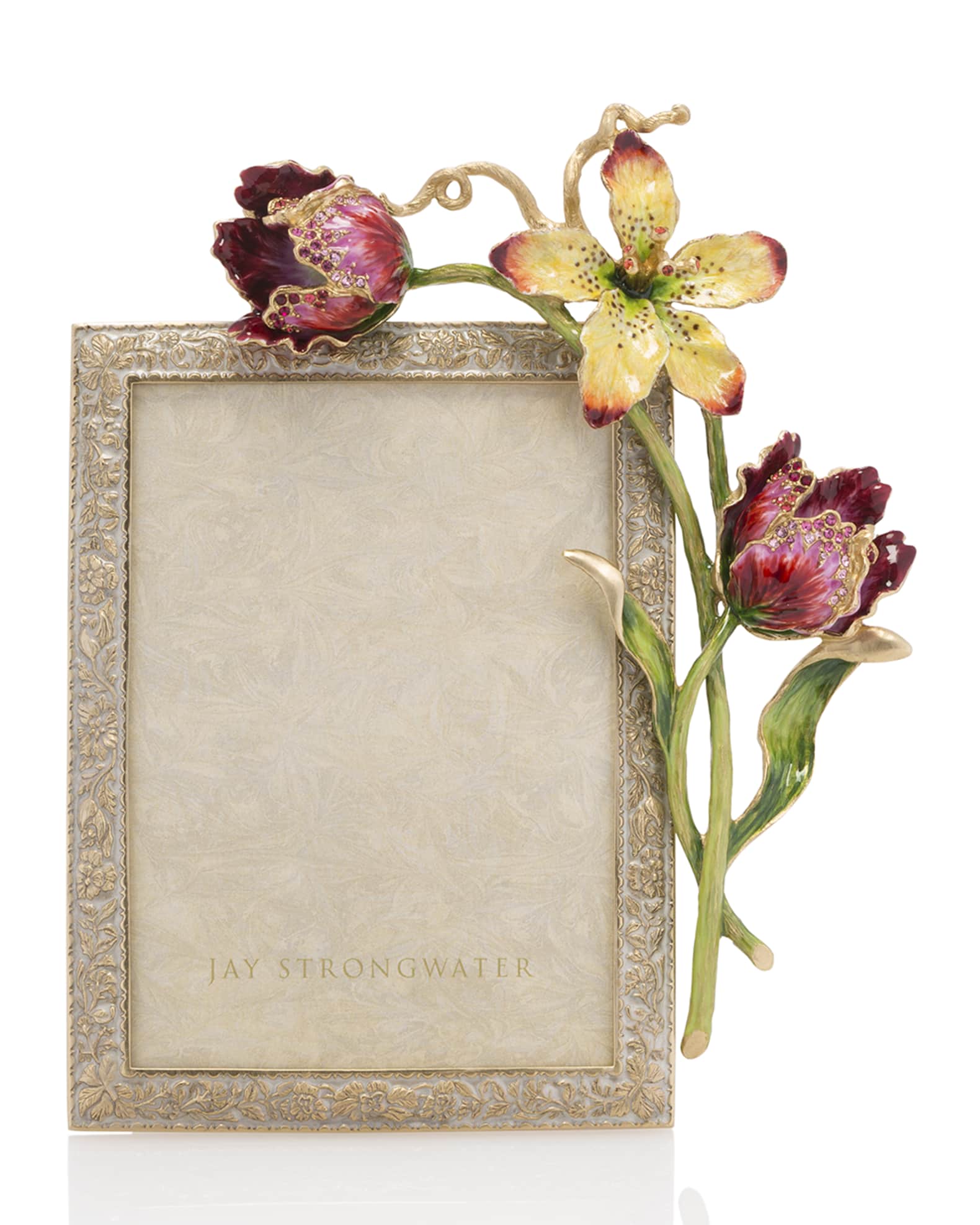 Jay Strongwater Margery Flora Tulip Picture Frame, 5" x 7"
