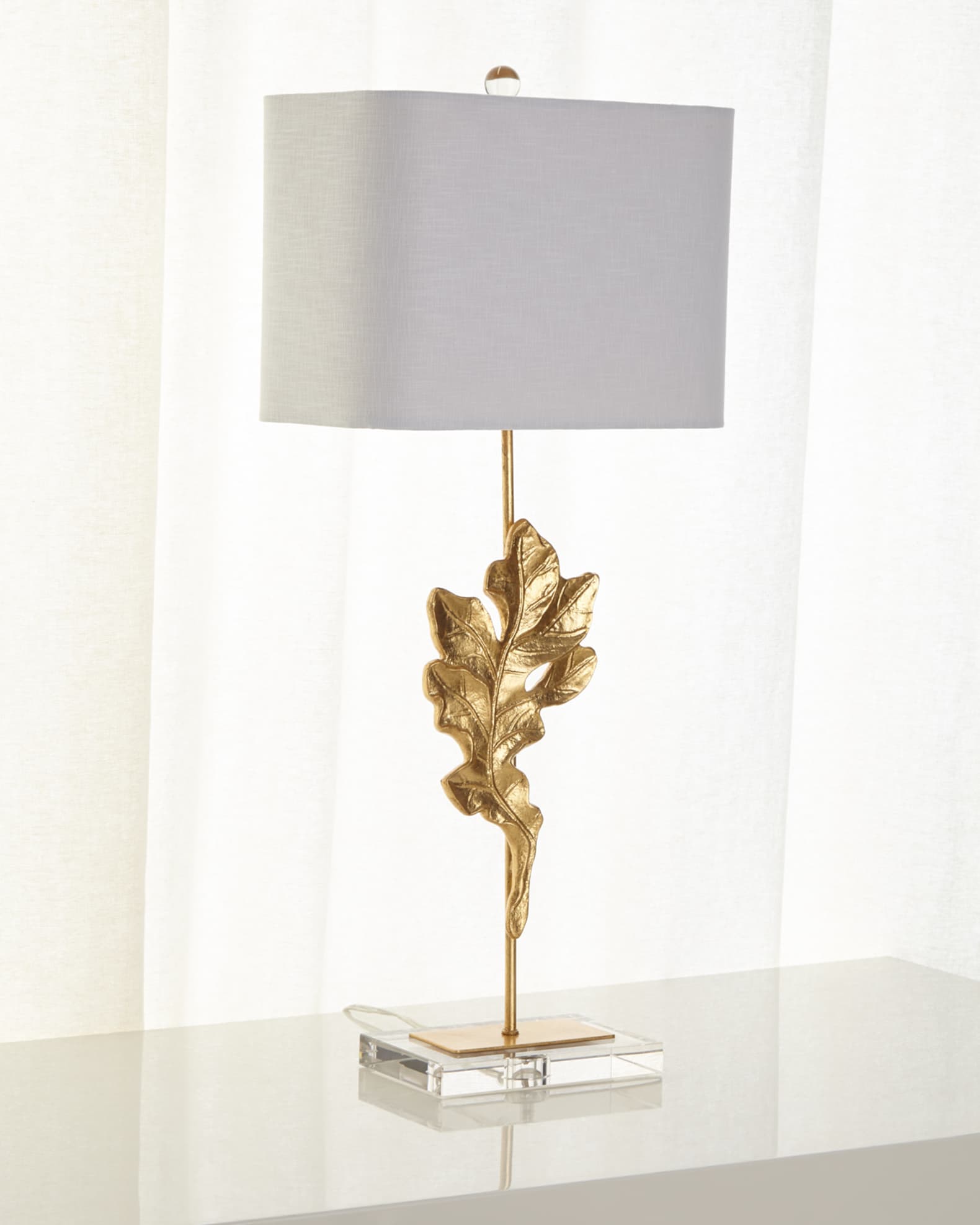Gold leaf table lamp clearance