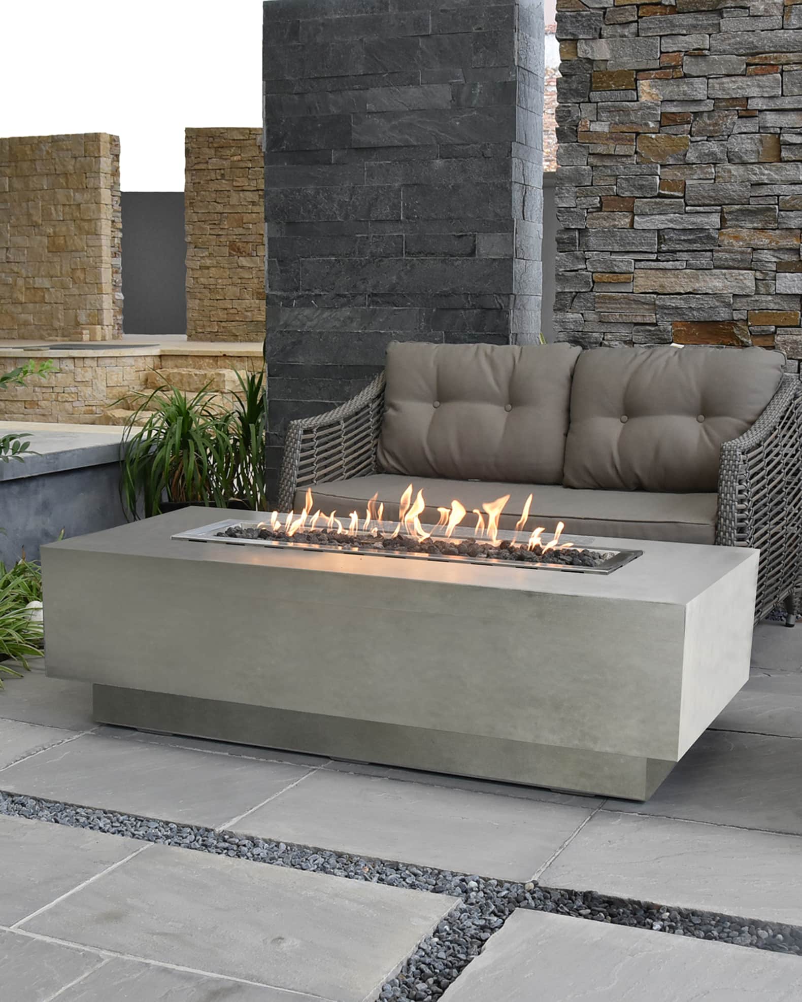Elementi Granville Outdoor Fire Pit Table with Propane Gas Assembly