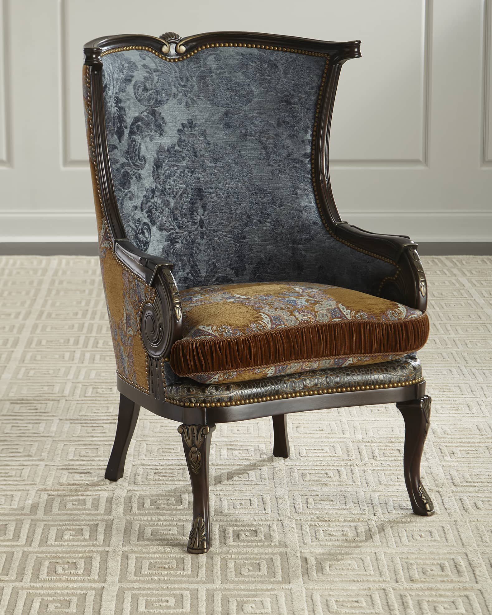 Massoud Dominick Wing Chair Horchow