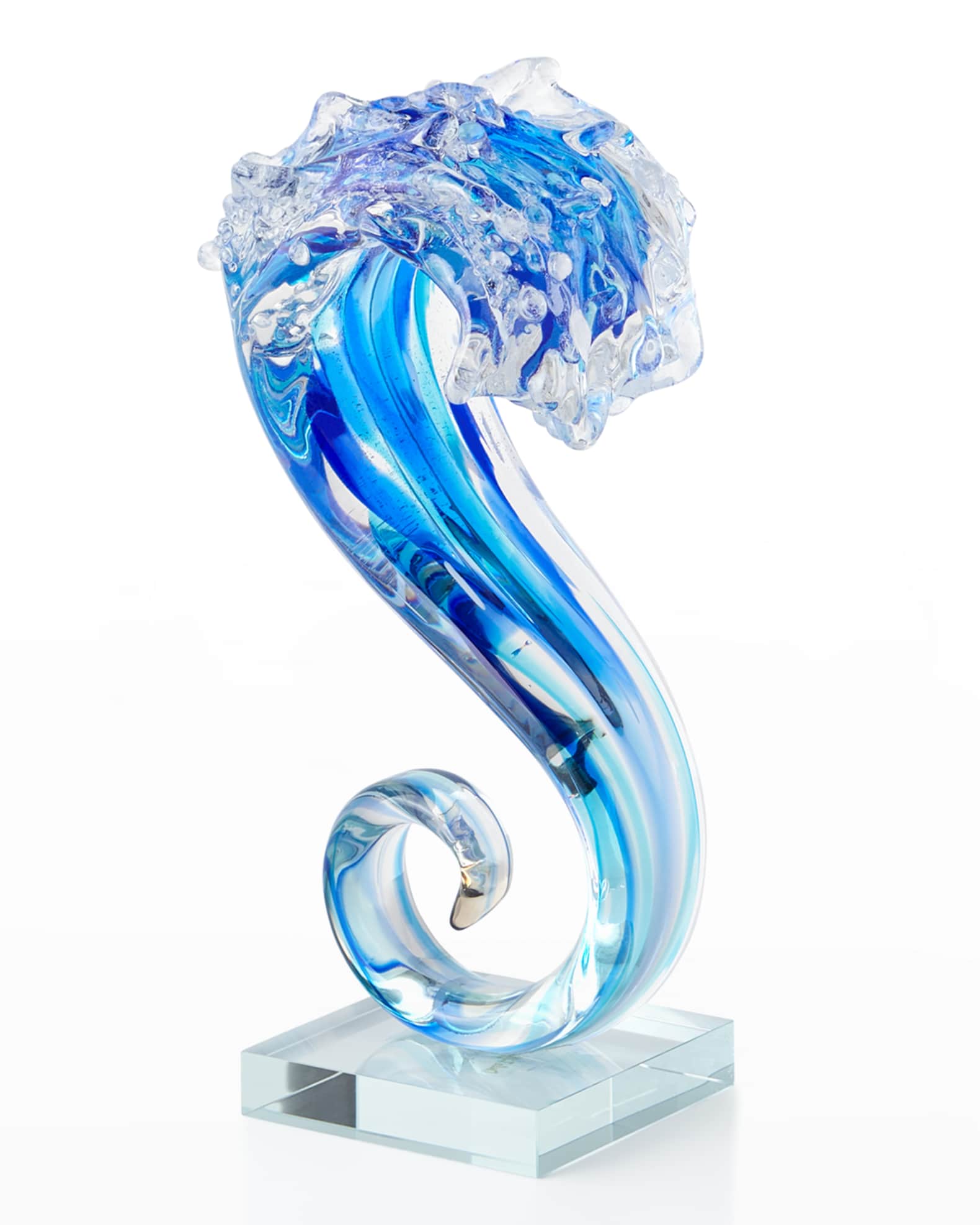 Dale Tiffany Art Glass Small Wave Glass Sculpture Horchow