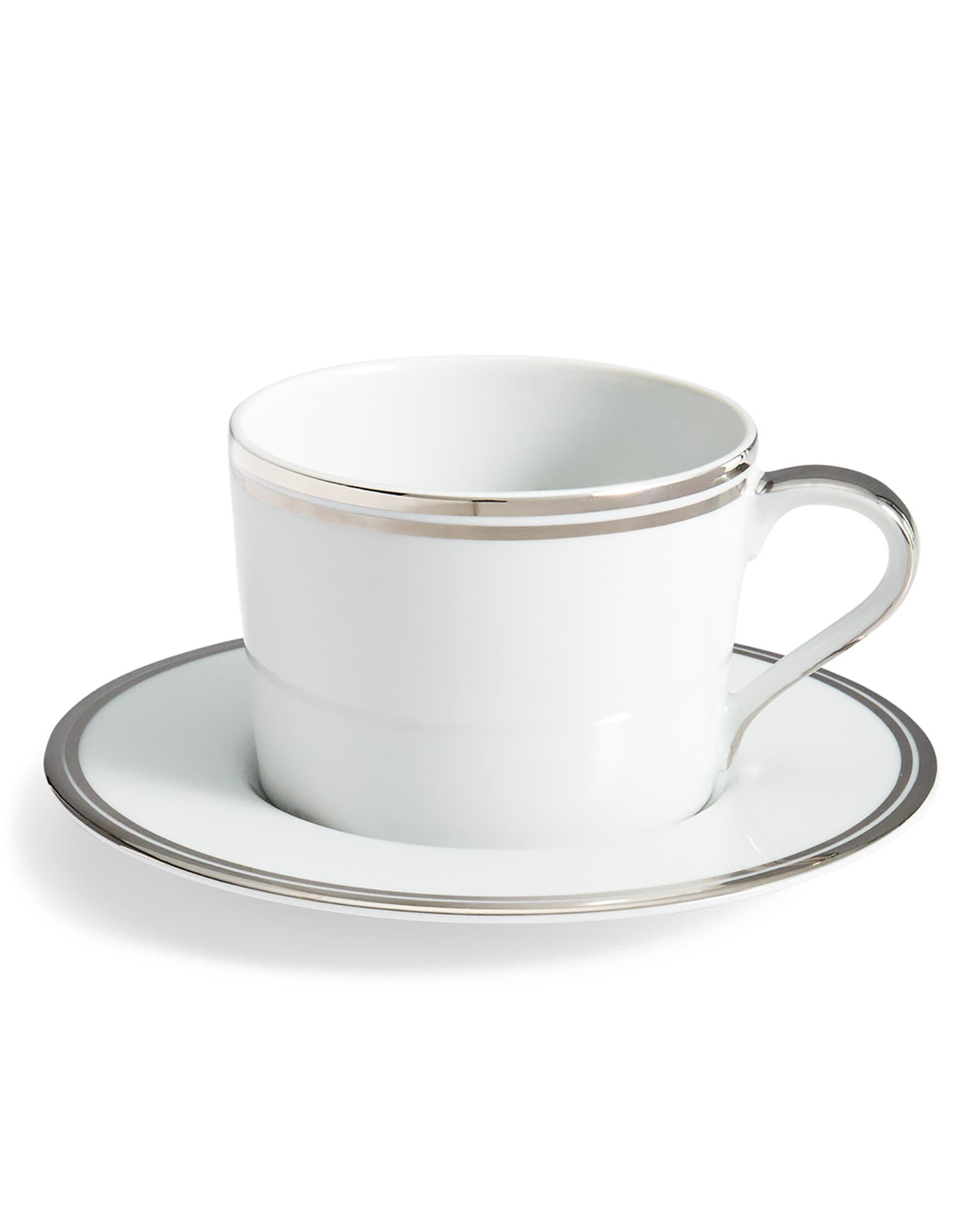 Ralph Lauren Home Wilshire Tea Cup and Saucer, Platinum