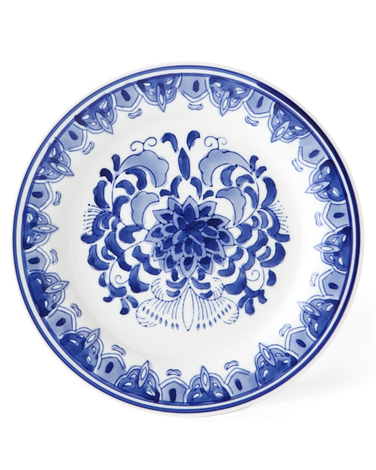 Neiman Marcus Set of 12 Assorted Blue White Dessert Plates Horchow