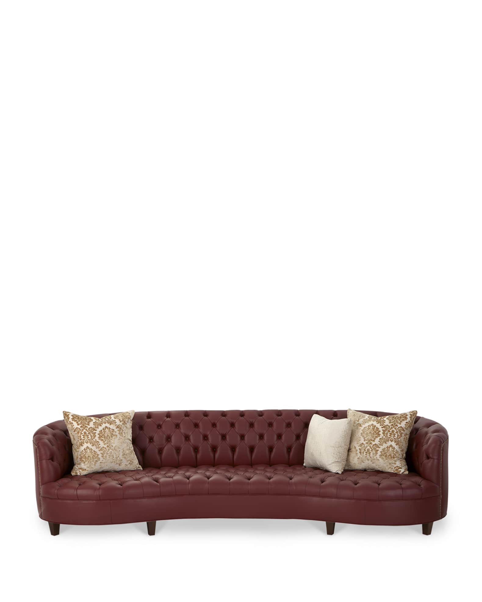 Curved leather lounge shop