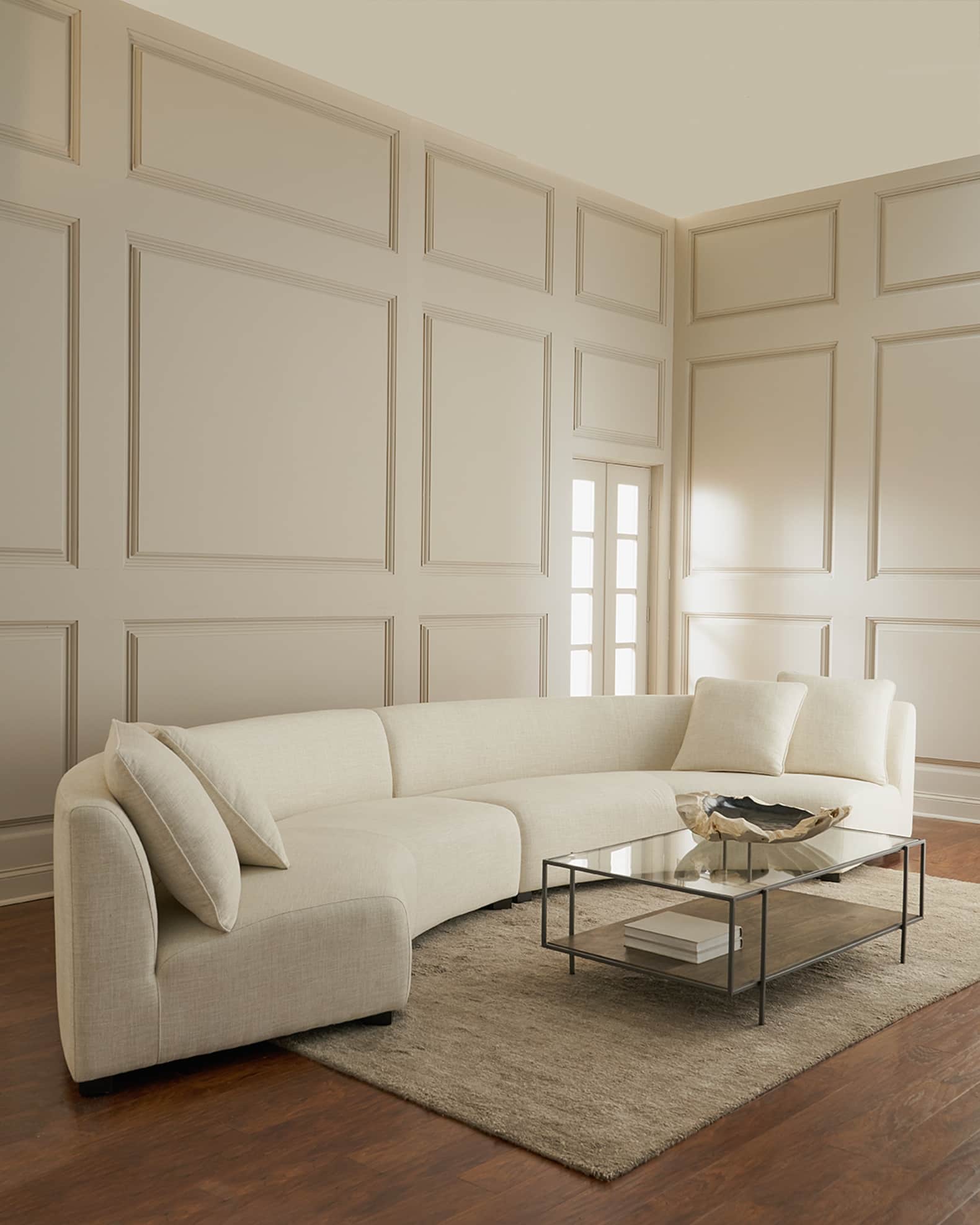 Four Hands Belmount 2 Piece Curved Sectional 212
