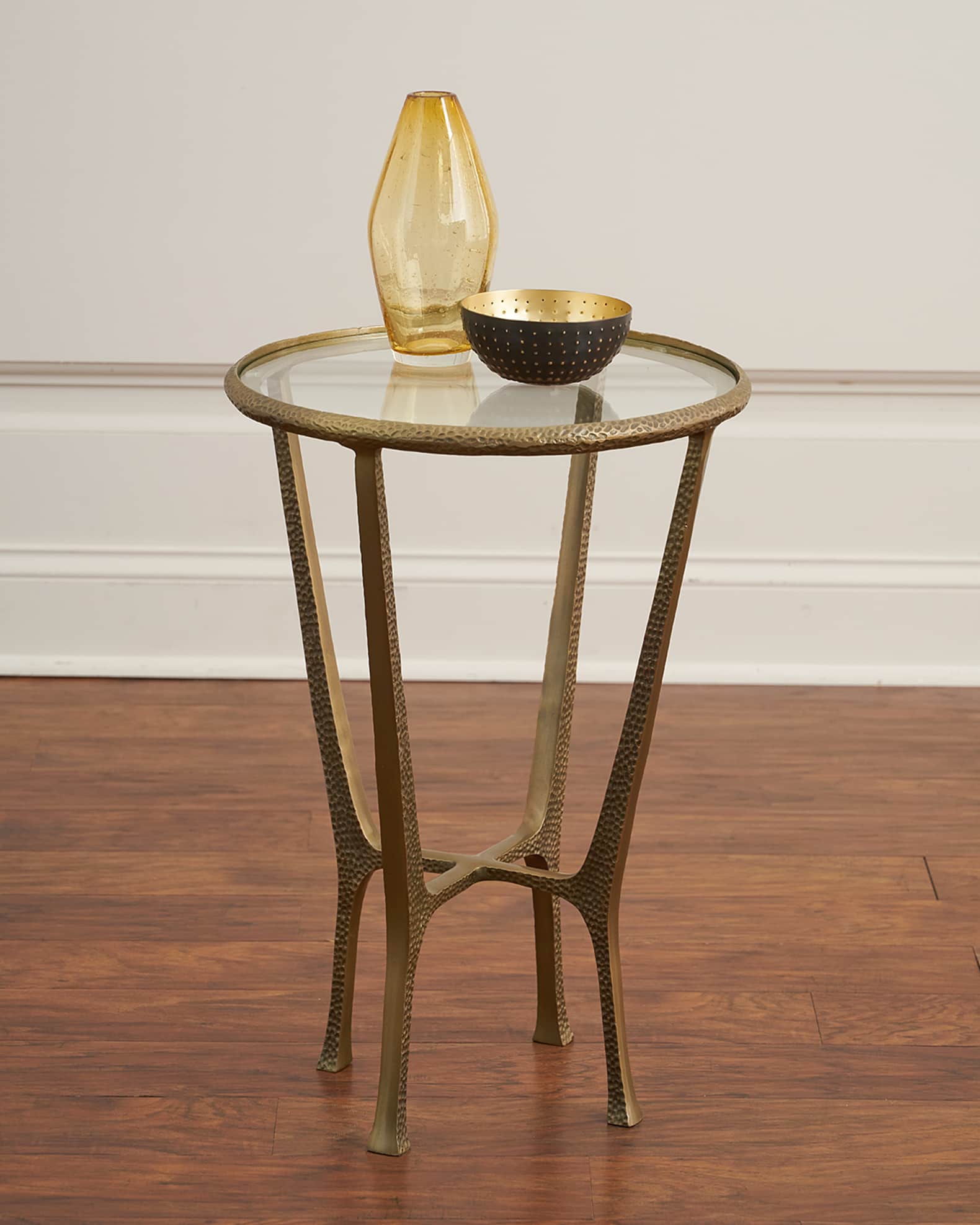 Four Hands Yardley Bronze End Table Horchow